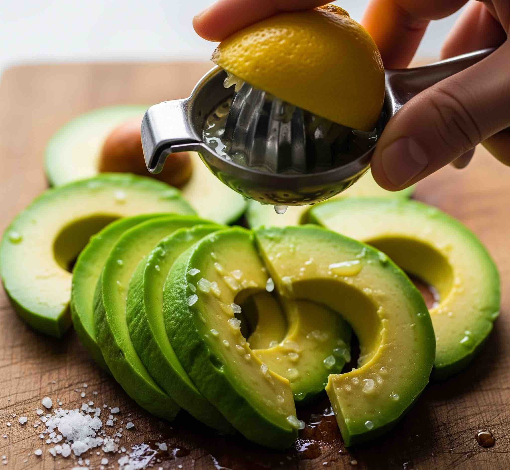 Keto Avocado Slices with Lemon and Salt