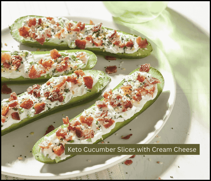 Keto Cucumber Slices with Cream Cheese