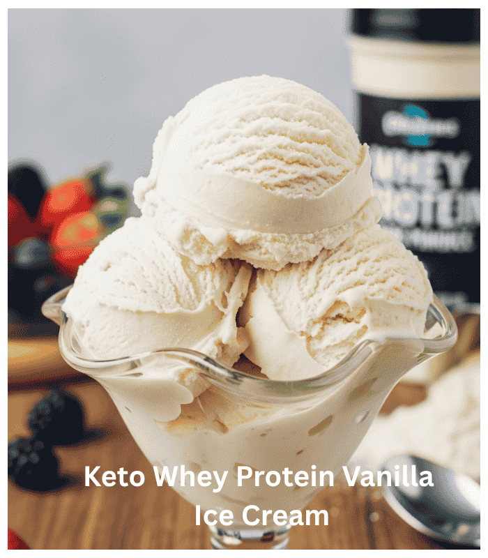 Keto Whey Protein Vanilla Ice Cream