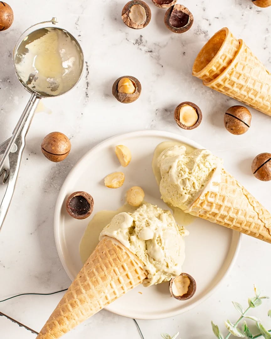 Macadamia Nut Keto Vanilla Ice Cream