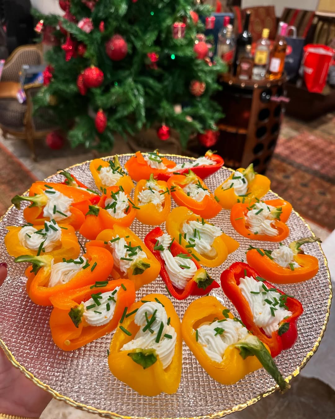 Stuffed Mini Bell Peppers with Goat Cheese