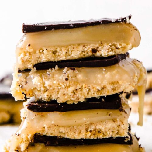 keto Caramel Ice Cream BARS