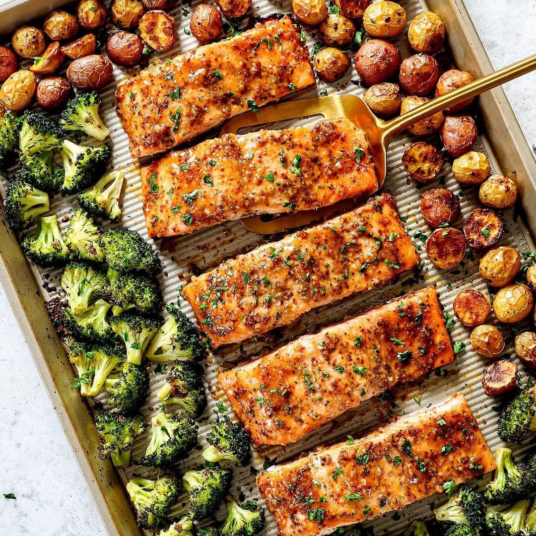 Keto Honey Mustard Salmon