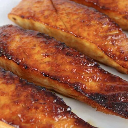 Keto Maple Glazed Salmon