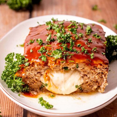 Keto Meatloaf with Cheese