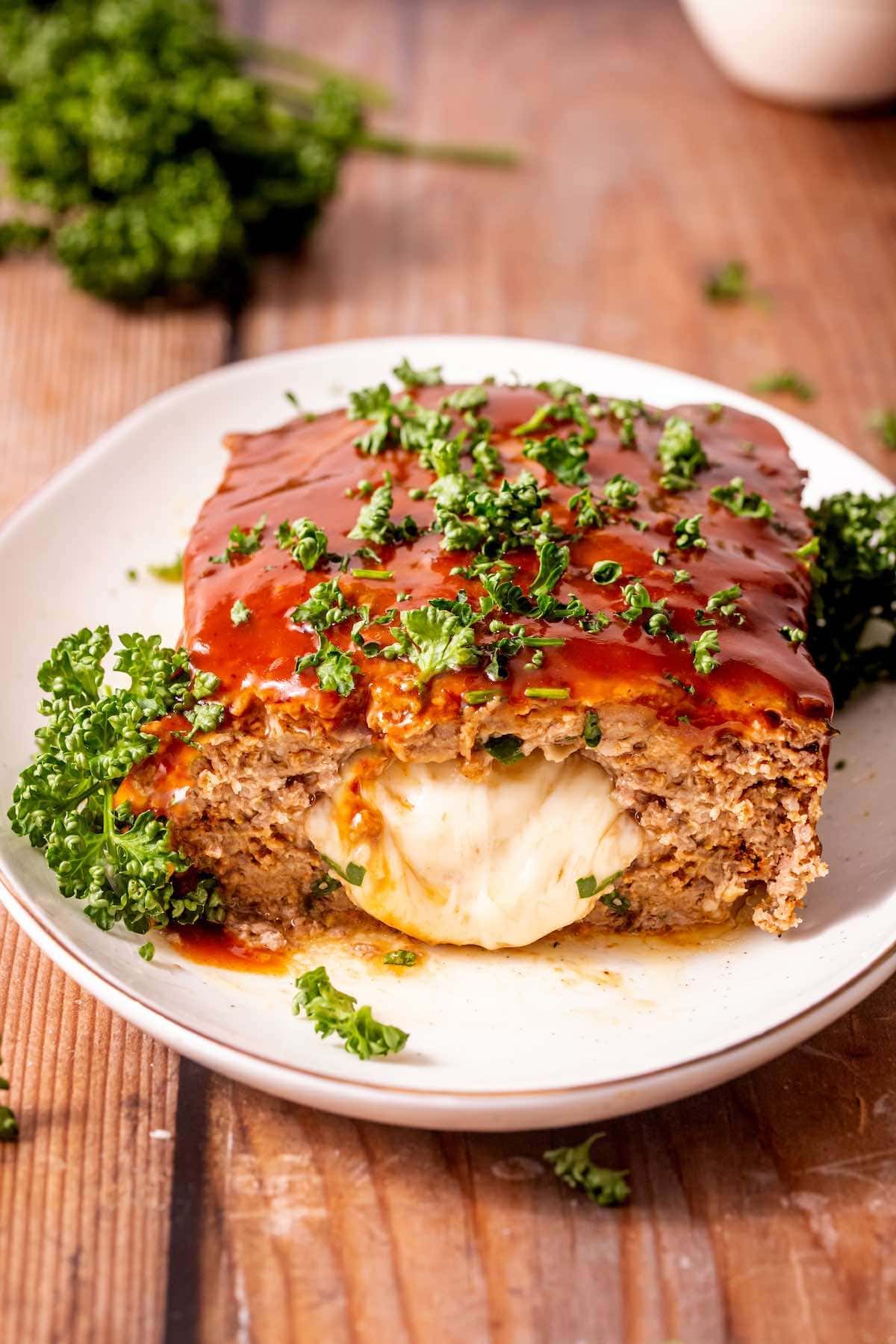 Keto Meatloaf with Cheese