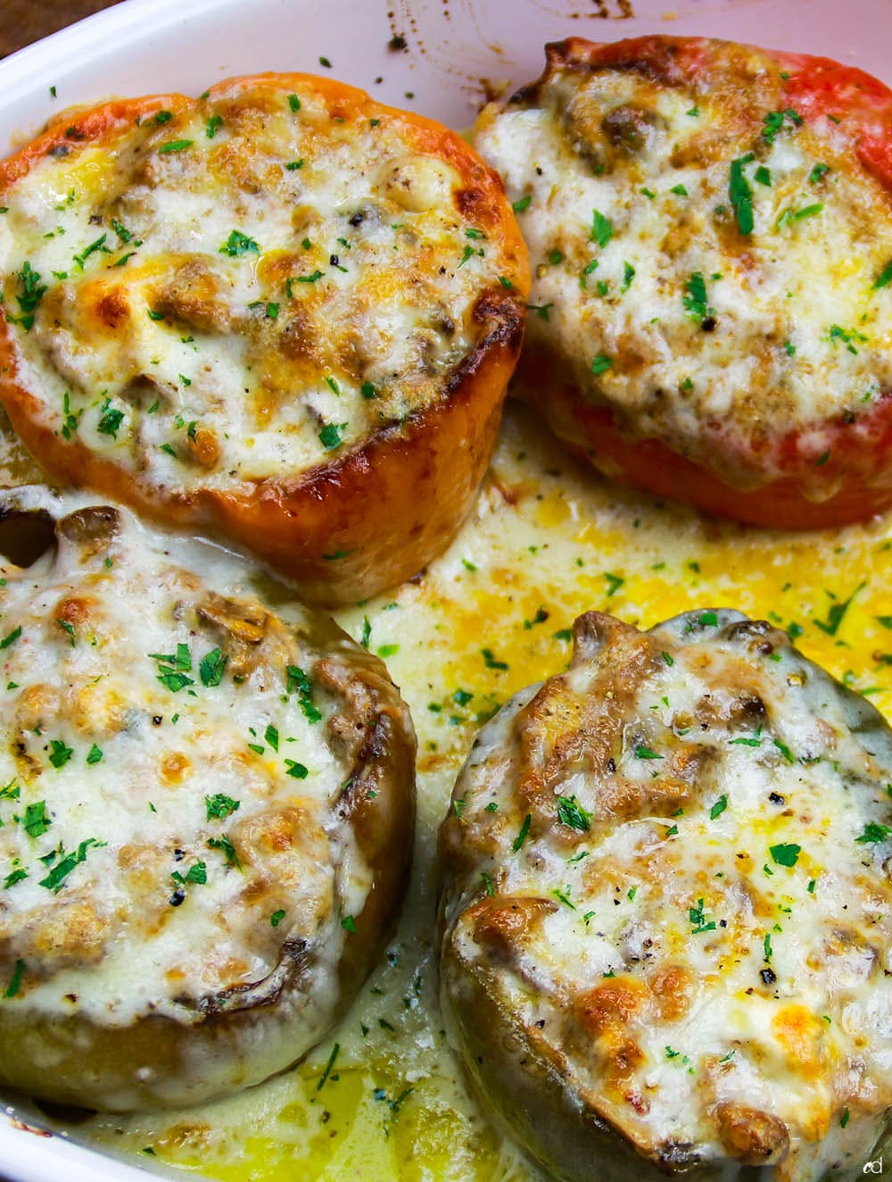 Keto Philly Cheesesteak Stuffed Peppers