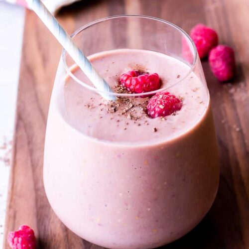 Keto Raspberry Chocolate Smoothie