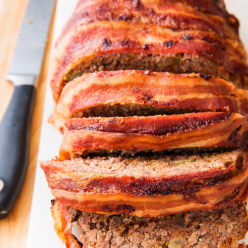 Keto bacon Wrapped Meatloaf
