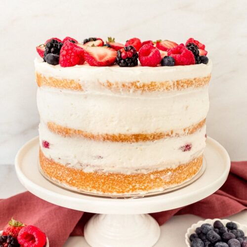 Keto Berry Chantilly Cake