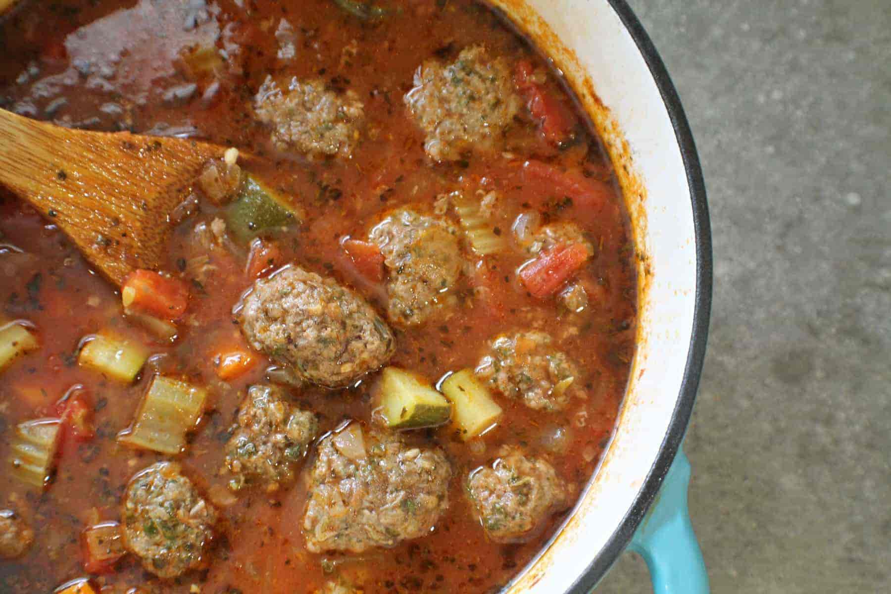 Keto Meatball Soup