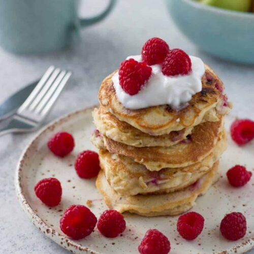 Keto Raspberry Pancakes